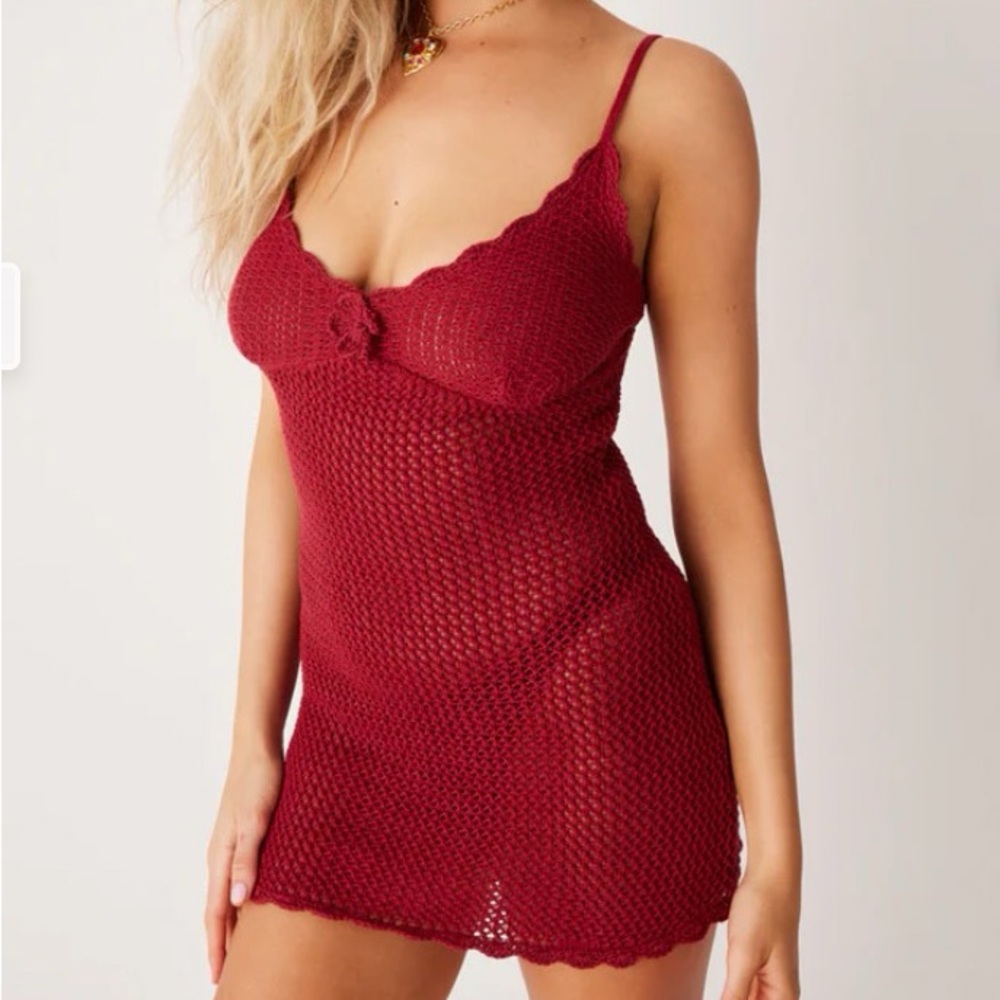 Frankie’s Bikinis Collette crochet mini dress
